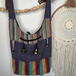 Unbranded Boho Hippie Stripe Crossbody Bag